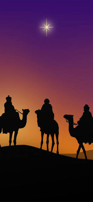 Camels with three kings wallpaper — iPhone 16 Pro Picha ya Ukuta