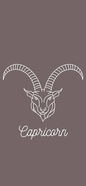 Capricorn Minimalist Head Drawing wallpaper. — iPhone 12 mini Picha ya Ukuta