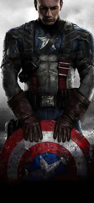 Captain America Background — Vivo T4 Picha ya Ukuta