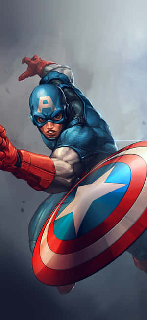 Captain America Cool — iPhone 16 Pro Picha ya Ukuta