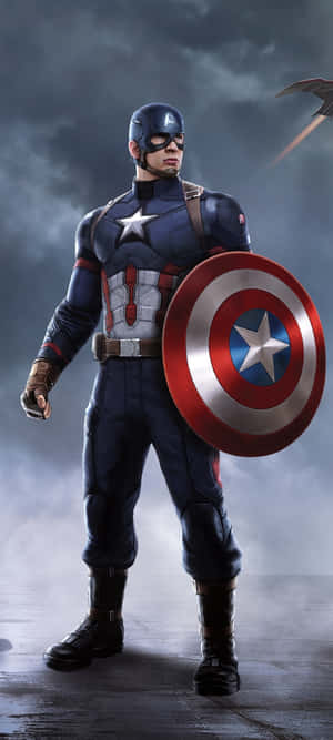 Captain America Background — Galaxy F Picha ya Ukuta