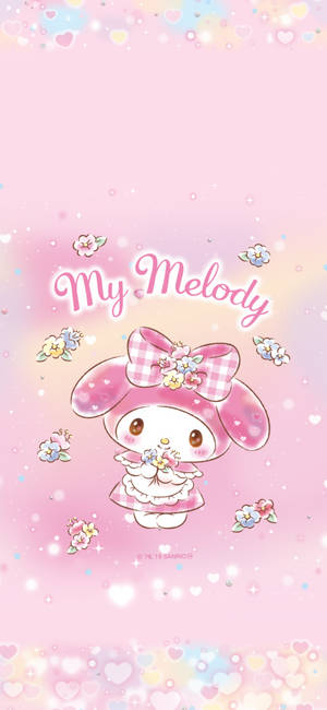 Pink My Melody wallpaper — iPhone 15 Pro Picha ya Ukuta