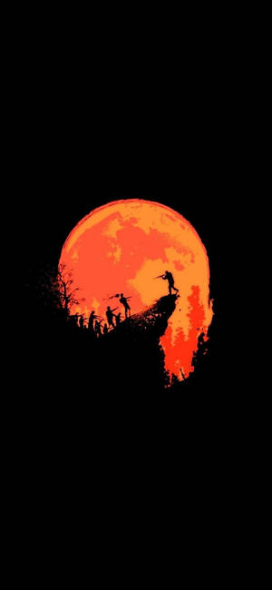 Amoled Silhouette ya Tupelo ya ukuta