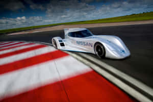 Captivating Car Racing On The Track — Surface Pro Picha ya Ukuta