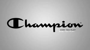 Champion Logo Katika Weusi wallpaper — Neutral Picha ya Ukuta