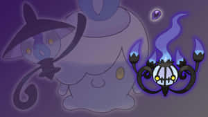 Chandelure Na Silhouette Ya Lampent Na Litwick