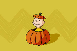 Wallpaper ya Charlie Brown Ndani ya Pumkin ya Halloween