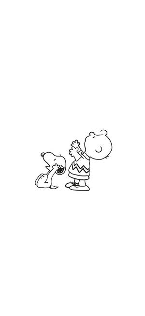 Charlie Brown Snoopy mstari wallpaper — iPhone 16e Picha ya Ukuta