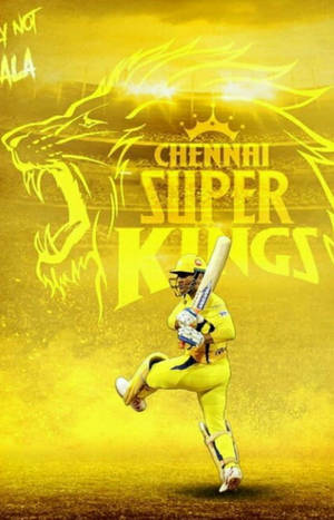 Chennai Super Kings Simba wa Dhahabu — Galaxy Tab S10 FE Picha ya Ukuta