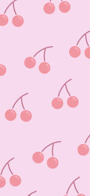 Round And Pink Cute Cherries — Redmi Note Picha ya Ukuta