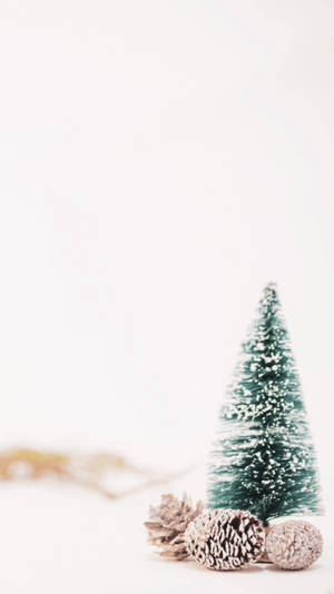 Christmas Aesthetic Pine Tree Cones wallpaper — 9:16 Picha ya Ukuta