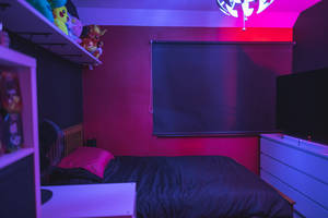 Chumba cha Neon Purple Aesthetic Kilichowashwa