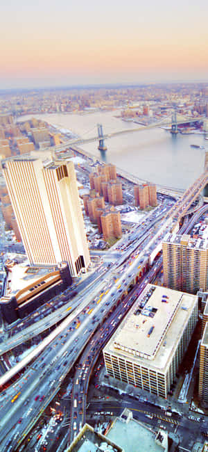Iphone X New York Background — POCO C81 Picha ya Ukuta