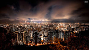 Cityscape In Dusk wallpaper. — 2560x1440 Picha ya Ukuta