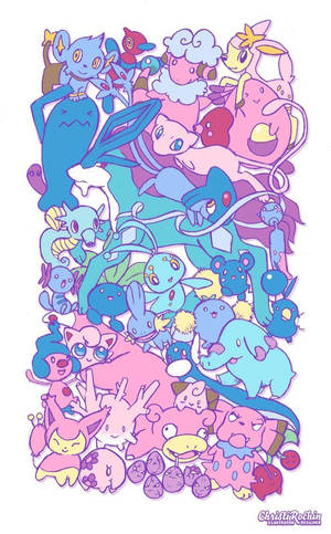 "Clefairy ya Kupenda - Pokemon Mtoto katika Sanaa ya Kukata Kwa Upeo" — Pokemon Telefoni Picha ya Ukuta