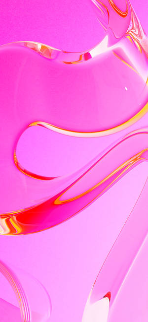 Close-Up Pink Liquid Surface Mobile 3D — iPhone Xs Picha ya Ukuta