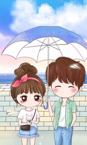 Cartoon Couple Pictures — Galaxy Tab A Picha ya Ukuta