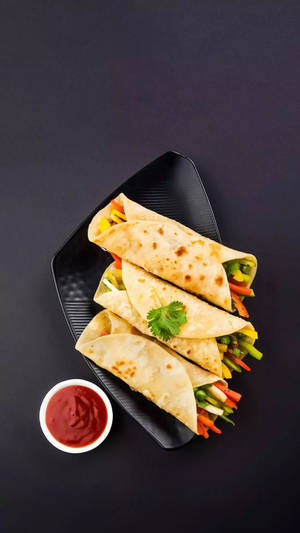Colorful Veggie Burritos wallpaper — 9:16 Picha ya Ukuta