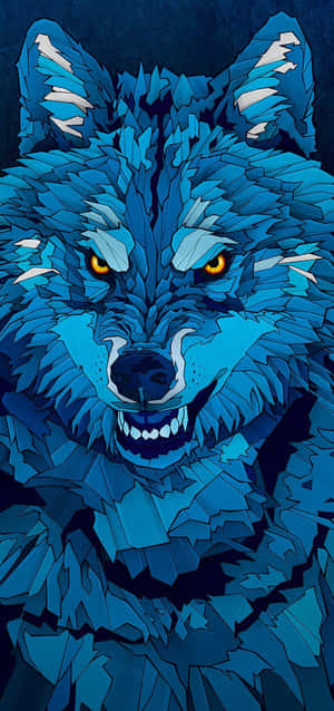 Cool Blue Wolf [wallpaper] — Oppo K Picha ya Ukuta