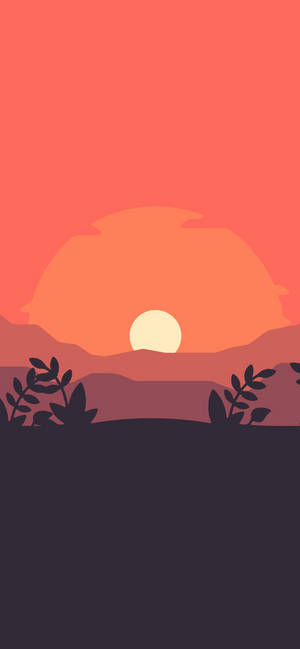 Sunset Sky For Cool Simple Backgrounds — iPhone 17 Pro Picha ya Ukuta