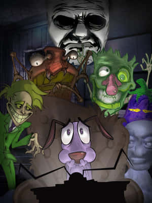 Creepy Creatures Surrounding a Mysterious House — HMD Terra M Picha ya Ukuta
