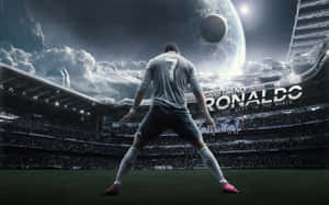 Cristiano Ronaldo akisherehekea goli uwanjani — Cristiano ronaldo Picha ya Ukuta