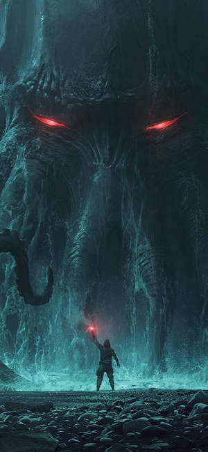 Cthulhu iPhone 11 Pro Max wallpaper — iPhone 15 Plus Picha ya Ukuta