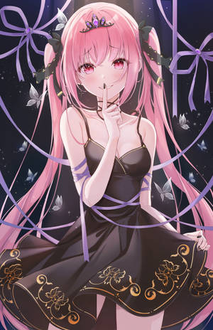 Cute Anime Girl With Black Dress wallpaper — Honor MagicPad 3 Pro 12.3 Picha ya Ukuta