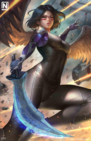 Damascus Blade Alita: Battle Angel wallpaper. — Honor MagicPad 3 Pro 12.3 Picha ya Ukuta