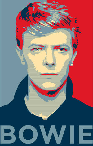 Tuniko la simu la David Bowie red blue artwork. — Galaxy Tab Picha ya Ukuta