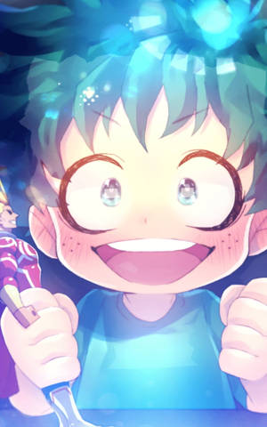 Deku Cute Cartoon Face — Galaxy Tab Active5 Pro Picha ya Ukuta