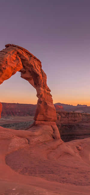 Delicate Arch At Dusk — Vivo X500 Picha ya Ukuta