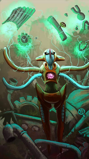 Deoxys na Giazi Zinazoweka — Pokemon Telefoni Picha ya Ukuta