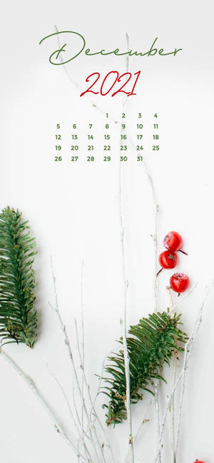 Desemba 2021 Kalenda ya Minimalist wallpaper. — iPhone 17e Picha ya Ukuta