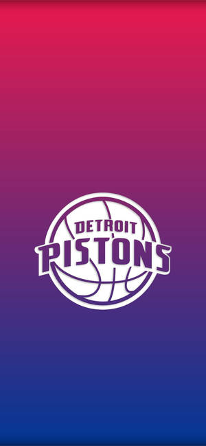 Detroit Pistons logo mweupe-mbili wallpaper — iPhone 17 Pro Max Picha ya Ukuta