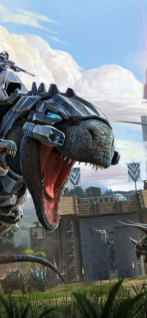 Ark Survival 4k — Redmi Note 15 Picha ya Ukuta