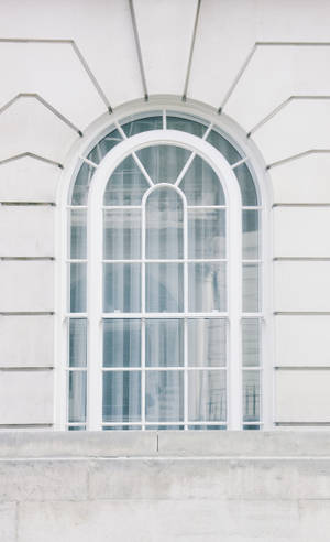 Dirisha la white aesthetic arched window wallpaper — Galaxy Tab S10+ Picha ya Ukuta