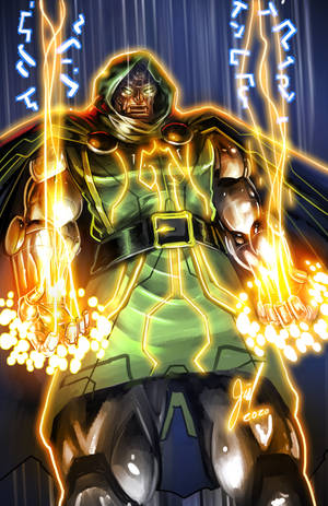 Doctor Doom Gauntlet Lasers wallpaper — Honor MagicPad4 Picha ya Ukuta