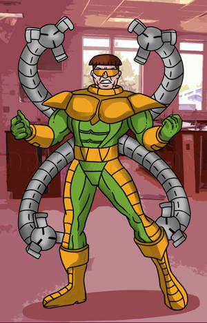 Doctor Octopus Cartoon Art phone wallpaper — Honor Pad Picha ya Ukuta