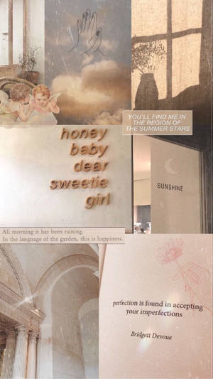 Dondosha la Kukataa la Beige la Kuvutia — Aesthetic beige Picha ya Ukuta