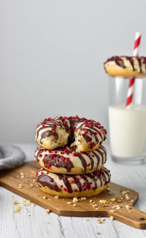 Tapeta la Donuts za Pastry Zilizungushwa — Galaxy Tab S9 Picha ya Ukuta