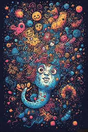 kucheza,doodle,digital art,quirky,creativity,smooth lines,stylish,fun,wallpaper — iPhone 4 Picha ya Ukuta