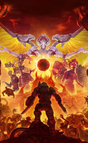 Pixel 3xl Doom Background — Galaxy Tab S11 Ultra Picha ya Ukuta