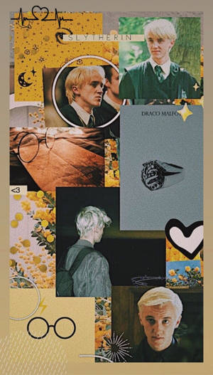 Draco Malfoy Nyeusi ya Njano — Harry potter aesthetic Picha ya Ukuta
