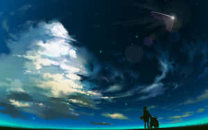 Dunia Anime ya Enchanting Chini ya Mstari wa Nyota — Anime ya kupendeza Picha ya Ukuta