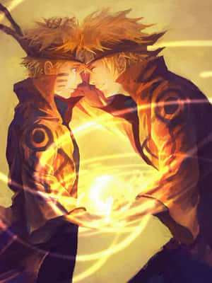 Duo Mkuu wa Naruto na Kurama — iPad Pro 12.9 Picha ya Ukuta