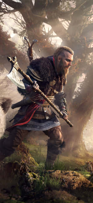 Iphone Xs Max Assassin's Creed Valhalla Background — Realme Narzo 80 Lite Picha ya Ukuta