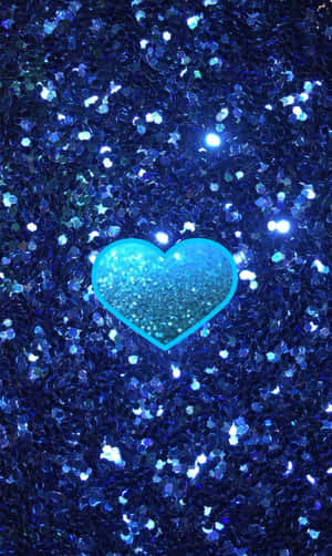 Enchanting Blue Heart Background — Galaxy Tab A11 Picha ya Ukuta