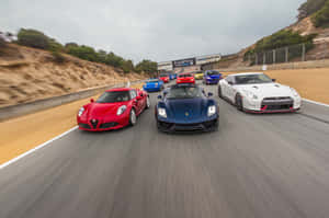 Exciting Car Racing Championship — MacBook Air M2 Picha ya Ukuta