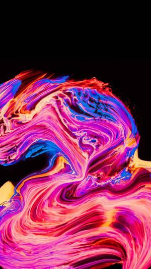 AMOLED wallpaper of smeared digital paint in various colors.